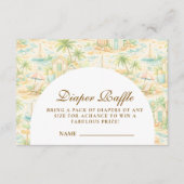 Storybook Tropical Animals Diapper Raffle Informatiekaartje (Voorkant)
