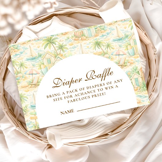 Storybook Tropical Animals Diapper Raffle Informatiekaartje