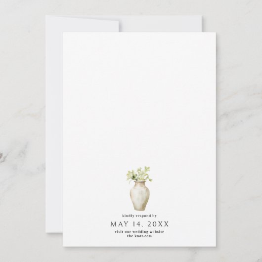 Storybook Tuin Villa Bruiloft Kaart (Achterkant)