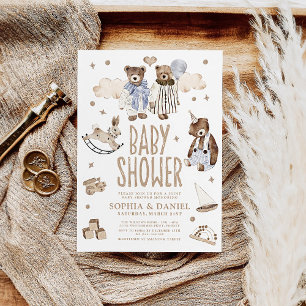 Storybook Whimsical Beren Joint Baby shower Kaart