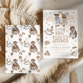 Storybook Whimsical Beren Joint Baby shower Kaart