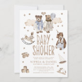 Storybook Whimsical Beren Joint Baby shower Kaart (Voorkant)