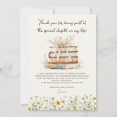  Storybook Wildflower Chapter Vrijgezellenfeest Bedankkaart (Voorkant)