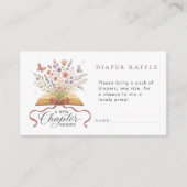 Storybook Wildflower Luier Raffle Baby shower Informatiekaartje (Voorkant)