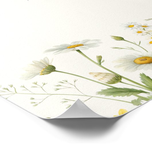 Storybook Wildflowers Welkom vrijgezellenfeest Poster (Hoek)