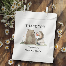 Storybook Woodland Animals Birthday Thank You Bedankzakje