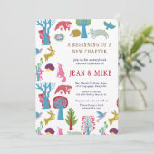 Storybook Woodland Baby shower Invitation Kaart (Staand voorkant)