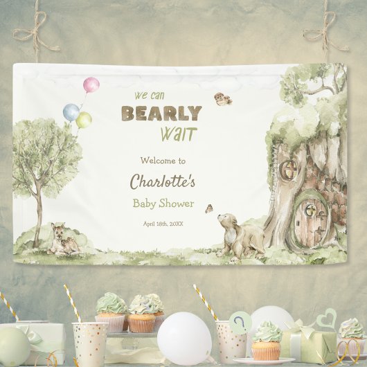 Storybook Woodland Bearly Wait Welcome Spandoek