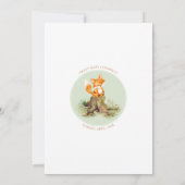 Storybook Woodland Fox Baby BBQ Douche Kaart (Achterkant)