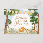 Storybook Woodland Fox Baby shower Boekaanvraag Informatiekaartje (Achterkant)