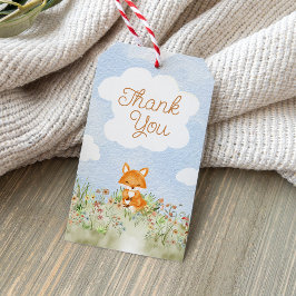 Storybook Woodland Fox Baby shower Dank u Cadeaulabel
