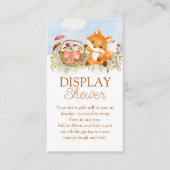 Storybook Woodland Fox Baby shower Display Douche Informatiekaartje (Voorkant)