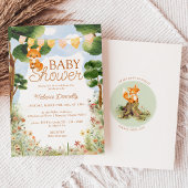 Storybook Woodland Fox Baby shower Kaart