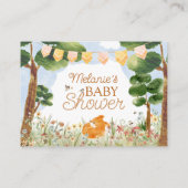 Storybook Woodland Fox Baby shower Luier Raffle Informatiekaartje (Achterkant)