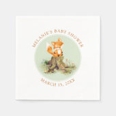 Storybook Woodland Fox Baby shower Servet (Voorkant)