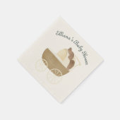 Storybook Woodland Friends Baby Carriage Squirrel Servet (Hoek)