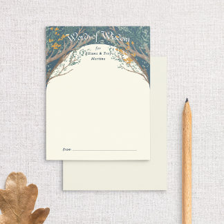 Storybook Woodland Friends Baby shower Behuizing Advieskaart