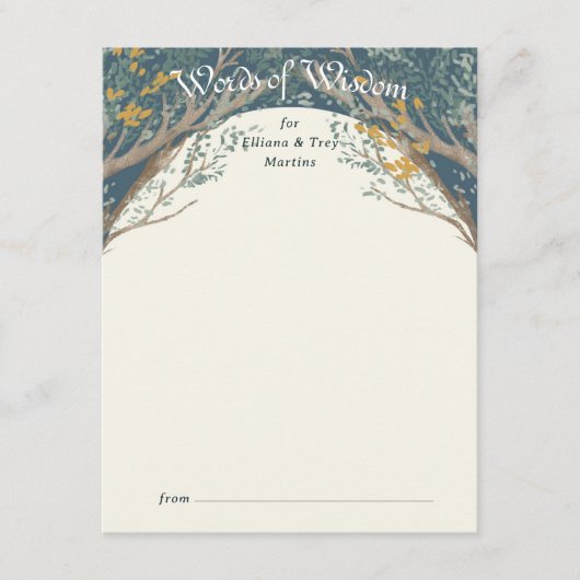 Storybook Woodland Friends Baby shower Behuizing Advieskaart (Voorkant)