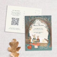 Storybook Woodland Friends Baby shower Briefkaart