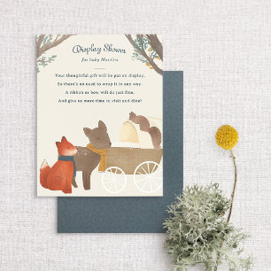 Storybook Woodland Friends Display Douche Informatiekaartje