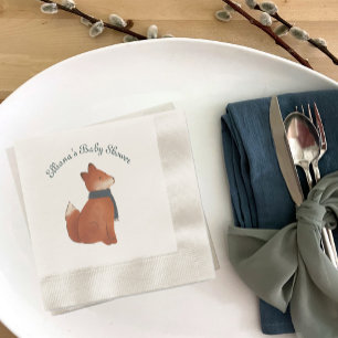 Storybook Woodland Friends Fox Baby shower Servet