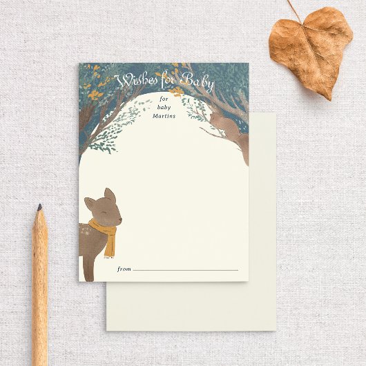 Storybook Woodland Friends Wensen voor Baby Advieskaart