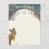 Storybook Woodland Friends Wensen voor Baby Advieskaart (Voorkant)