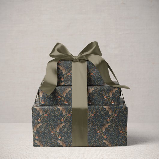 Storybook Woodland Vrienden Sleepy Eekhoorn Bos Cadeaupapier