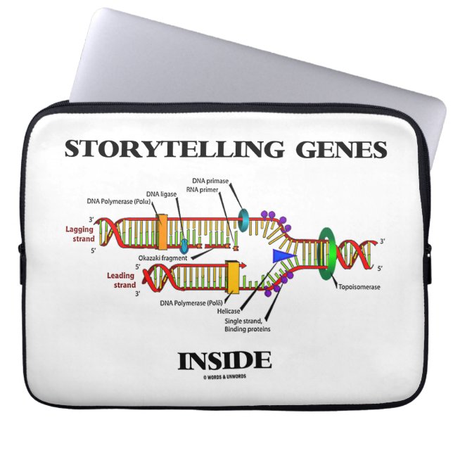 Storytell-genen binnen (DNA-replicatie) Laptop Sleeve (Voorkant)