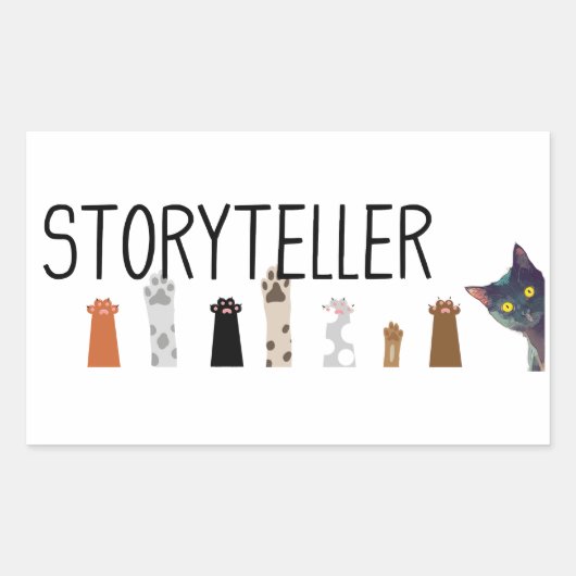 Storytelling Paws op het werk - sticker van de sch (Voorkant)