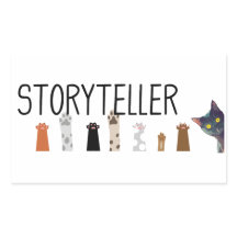 Storytelling Paws op het werk - sticker van de sch