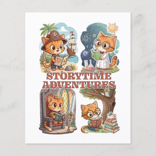 Storytime Adventures – A Journey Through Books Flyer (Voorkant)