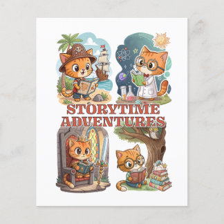 Storytime Adventures – A Journey Through Books Flyer
