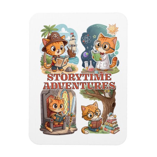 Storytime Adventures – A Journey Through Books Magneet (Verticaal)