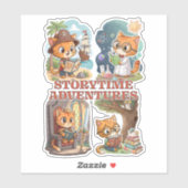 Storytime Adventures – A Journey Through Books Sticker (Vel)