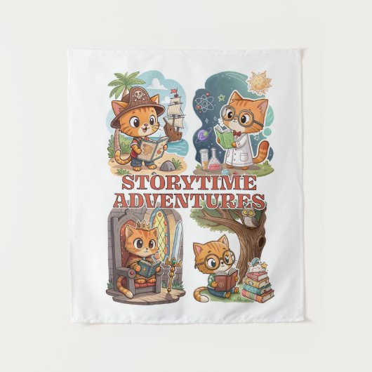 Storytime Adventures – A Journey Through Books Wandkleed (Voorkant)