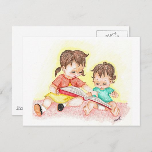 Storytime - Little Loves Art Briefkaart (Voorkant / Achterkant)