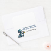 Storytime Mode ON Robot Baby shower Book Labels (Envelop)