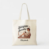 StoryTime Serenity Boek Lover Quote Tote Bag (Achterkant)