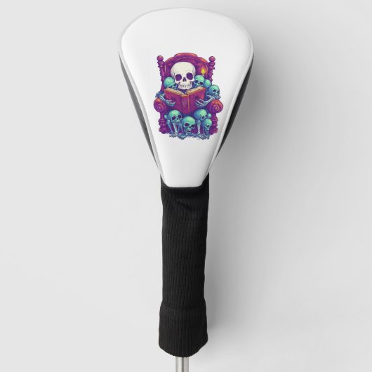 Storytime with Bones � Funny Bedtime Skeleton Golfheadcover (Voorkant)