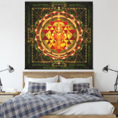 Stotram op Devi Lakshmi- Shri Yantra Canvas Afdruk (Insitu (Slaapkamer))