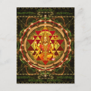 Stotram op Devi Lakshmi - Shri Yantra-Mahalakshmi Briefkaart