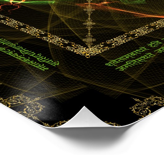 Stotram op Devi Lakshmi - Shri Yantra-Mahalakshmi Perfect Poster (Hoek)