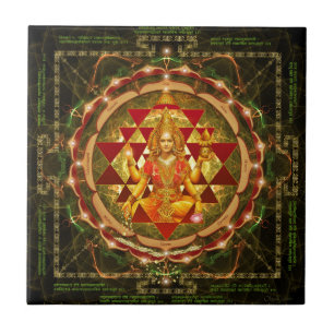 Stotram op Devi Lakshmi - Shri Yantra-Mahalakshmi Tegeltje