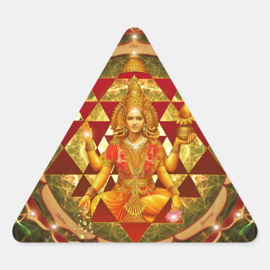 Stotram op Devi Lakshmi- Shri yantra Sticker (Voorkant)