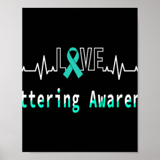 Stotteren Bewustzijn Liefde Hartslag Ondersteuning Poster
