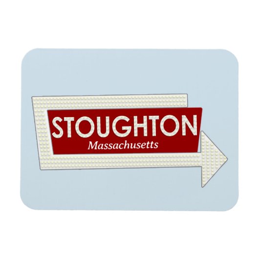 Stoughton Massachusetts Herinneringen Magneet (Horizontaal)