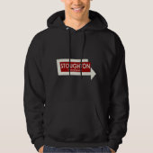 Stoughton Massachusetts Herinneringen Teken Hoodie (Voorkant)