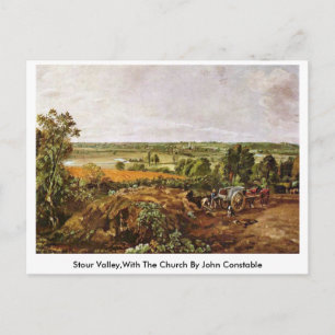 Stour Valley, met de kerk van John Constable Briefkaart