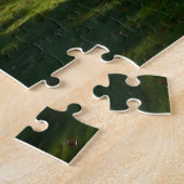 Stourhead-meer, uitzicht op het Pantheon. Legpuzzel (Zijkant)